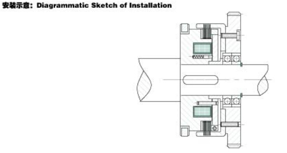多片式電磁離合器安裝示意圖